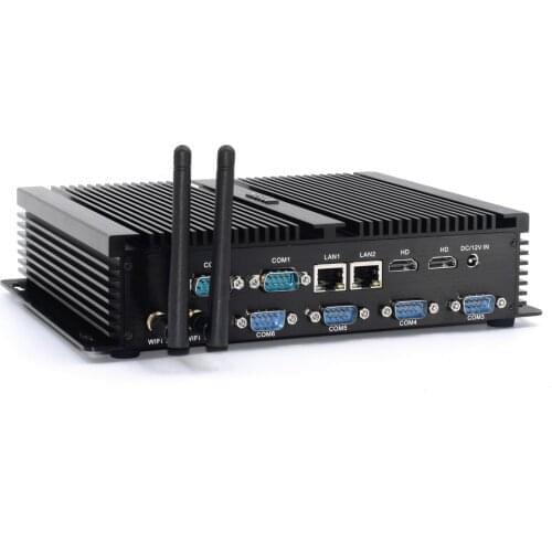 Embedded Mini PC Intel Core I7 4500U i7 5500U 6*RS232 COM dual HDMI windows7 industrial computer WiFi Bluetooth black color