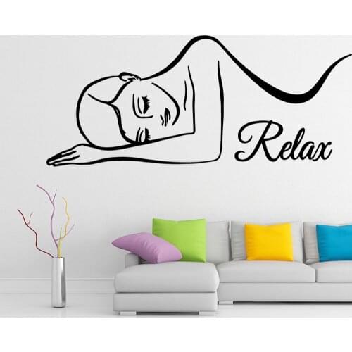 Funny Spa Salon Sexy Woman WallSticker Modern Wall Decals Vinyls Stickers For Home Decor Living Room Bedroom Home Decoration