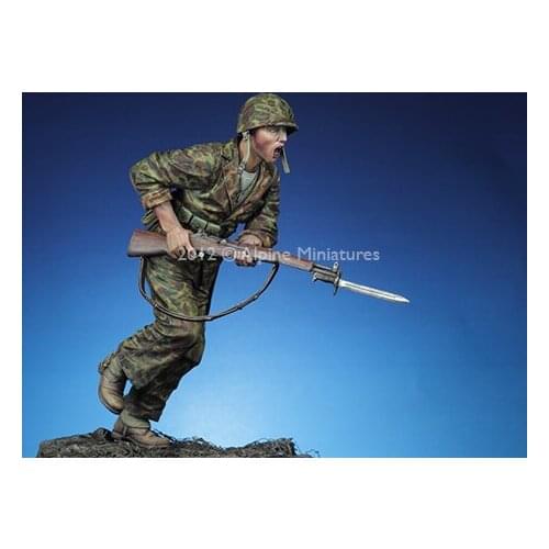 1/16 scale WW2 US roar assault miniatures WWII Resin Model Kit Model Free Shipping