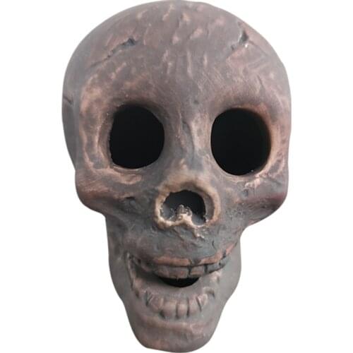 1pc Head Ornament Haunted House Prop Scary Skeleton Head Model