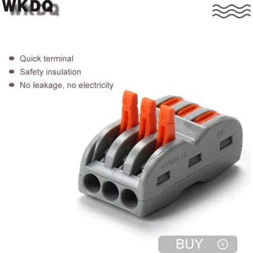 222-423 Push In Connector Compact wire Wiring Connector Terminal Block Fast plastic terminator terminal block Connectors 20pcs