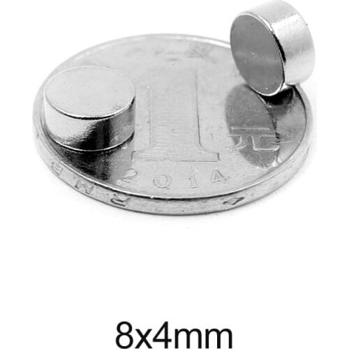 20~300PCS 8x4 Round Powerful Magnet 8mmx4mm Bulk Sheet Neodymium Magnet Disc 8x4mm Permanent Rare Earth Magnet Strong 8*4