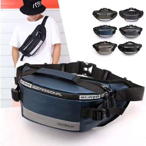 2020 Man Waterproof Waist Bag Fashion Chest Pack Outdoor Sports Crossbody Bag Hip Bag Casual Travel Male Bum Belt Bag