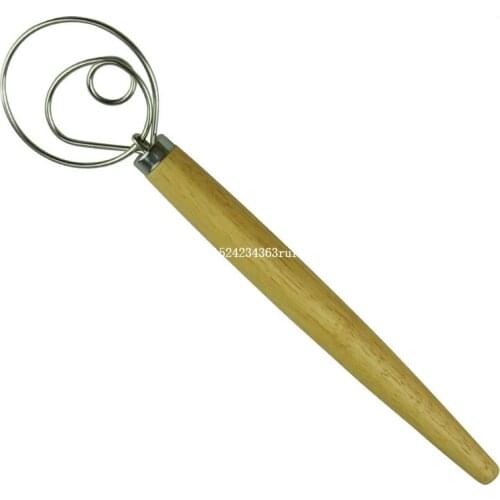 50pcs Danish Dough Whisk LARGE 13" Dutch Style Bread Dough Whisk for Pastry Pizza Mixer Hook Stainless Steel Kitchen Accessories