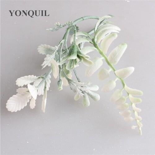 50PCS Green Artificial Plants Hawaiian Party Decorations Fake Flowers Scrapbooking Plastic Grass Vases For Christmas Home Decor