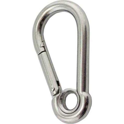 Mountaineering Buckle Stainless Steel Backpack Hanging Nut Buckle Camping Outdoor Lock Carabiner Clip Hook KeyChain