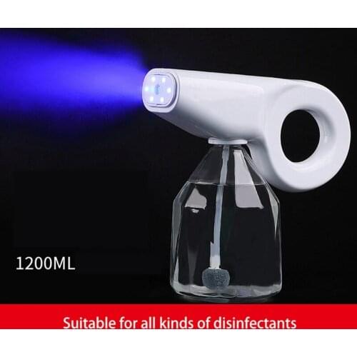 1200M Wireless Nano Atomization Fogger Machine Blue Light Nano Steam Electric Sprayer Battery Disinfection Household