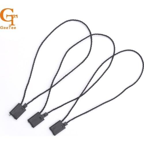 Black Hang Tag Nylon String strings cord Snap Lock Pin Loop Fastener Hook Ties swing tag/tags seal/sealing string/rope/sling