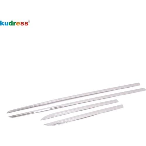 For Toyota Vios Yaris 4dr Sedan 2013 2014 Stainless Steel Side Door Body Molding Streamer Cover Trim Door Body Strip Decoration