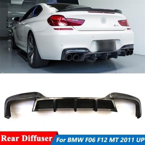 FD Style Carbon Fiber Material Rear Spoiler Bumper Lip Diffuser For BMW 6 Series F06 F12 F13 MT Tuning 2011 Up