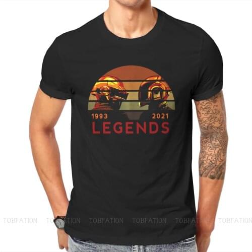 Legends Daft Punk Electronic Music Band T Shirt Vintage Gothic Big size Crewneck TShirt Top sell Harajuku Mens Short Sleeve