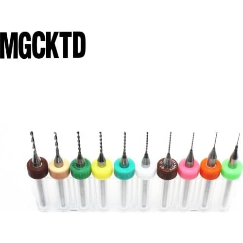 Drill Tools 0.3mm-1.2mm, 10PCSPCB Drill, Carbide CNC Tool Tools, Printed Circuit Board Mini CNC Drill Set, Woodworking Tools