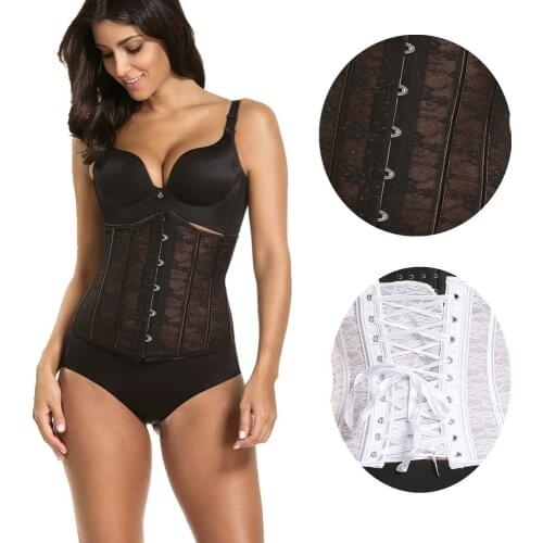 Sexy Corset Slimming Body Shapewear Women Waist Corset Top Gothic Underbust Corset Waist Belt Lace Bustiers Womens Belly Sheath