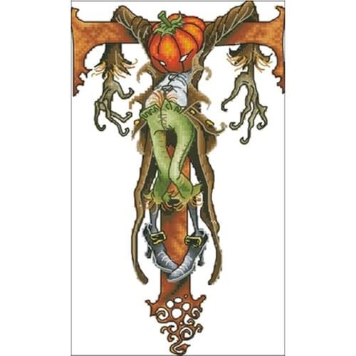 Halloween pumpkin cross patterns Counted Cross Stitch 11CT 14CT 18CT DIY Cross Stitch Kits Embroidery Needlework Sets home decor