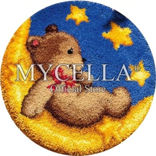 Latch hook rug kits DIY Embroidery Carpet Star bear Dimension Print Thread Crochet Arts Living Room Chair DIY Embroidery Carpet