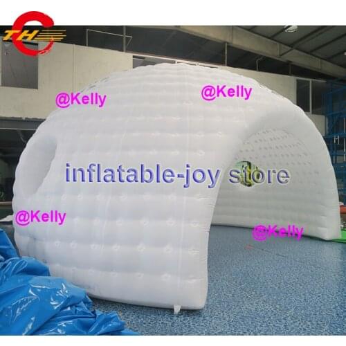 Free shipping 7m dia half golf inflatable dome tent, new design inflatable lawn tent, white inflatable wedding party tents