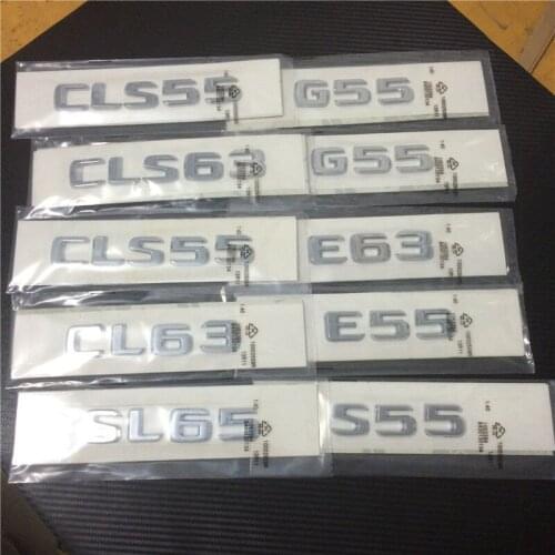 20PC New Car Styling ABS Chrome CLS55 E55 CLS63 G55 S55 E63 CL63 SL65 S63 ML500 E500 Rear Boot Truck Sticker Auto Badge Emblem
