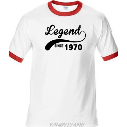 New cotton tops LEGEND SINCE 1970 - Birth Year Birthday Gift Novelty Themed mens T-Shirt male rigner t