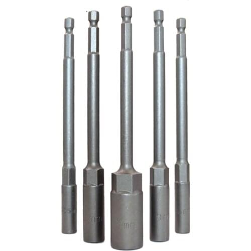 One Pcs 5.5-19mm Hex Socket Nut Driver Set Adapter 150mm Long Impact Electric Drill Hexagonal Sleeve Pneumatic Bit