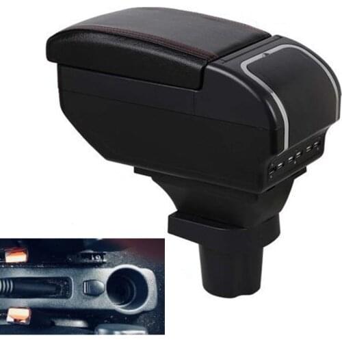 For Dacia Sandero armrest box central Store content Storage box Dacia stepway armrest box with cup holder ashtray 9USB interface