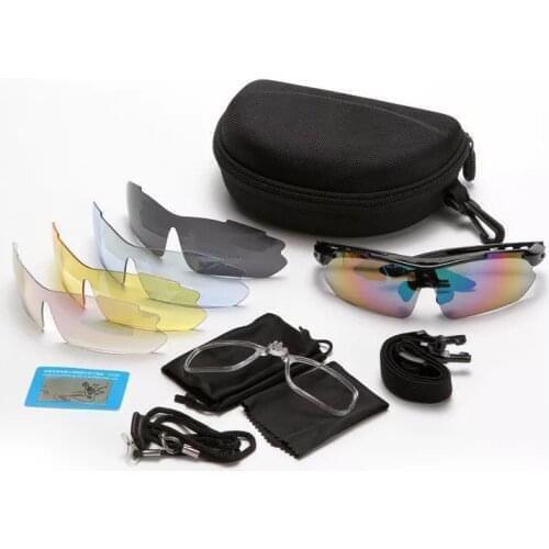 Polarized Army Shooting Glasses 5 Lens Anti-Impact Military Tactical Goggles Outdoor Airsoft Hunting CS War Game Sunglasses