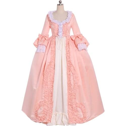 Cosplaydiy Marie Antoinette Rococo Pink Gown Dress Vicatoian British Women Fancy Dress Wedding Gown Custom Made L320