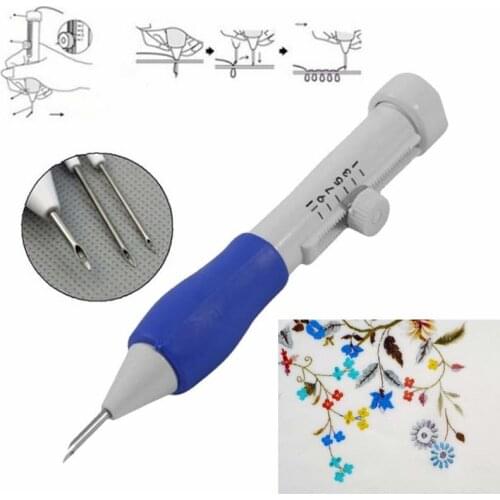 DIY sewing embroidery pen magic pencil embroidery interchangeable punch thimble embroidery needle Craft kits pen