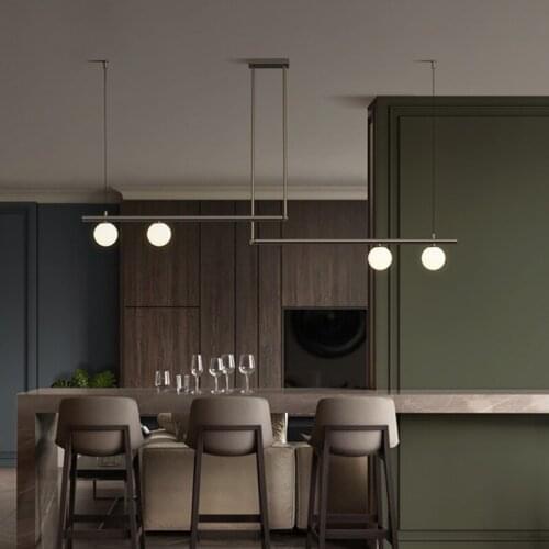 Modern Glass Ball Chandelier Lighting Designer Chandelier/Suspension Black/Gold Nordic Light Fixture Lustres Haning LIghts WF