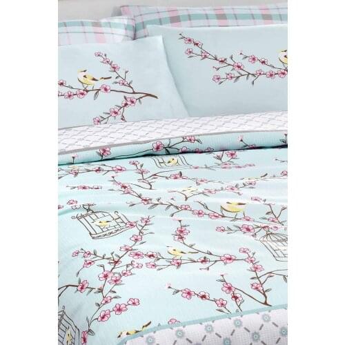 Vintage Color 100 Cotton Natural pique Bed Cover Set Twin Size Bedding Set Color bed blanket Bed Linen Bedding set