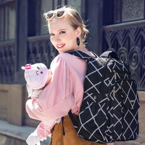 Mommy Diaper Large-Capacity Multifunctional Shoulder fashion Bag Backpack Waterproof Mother Baby Outing Backpack Mother Bag