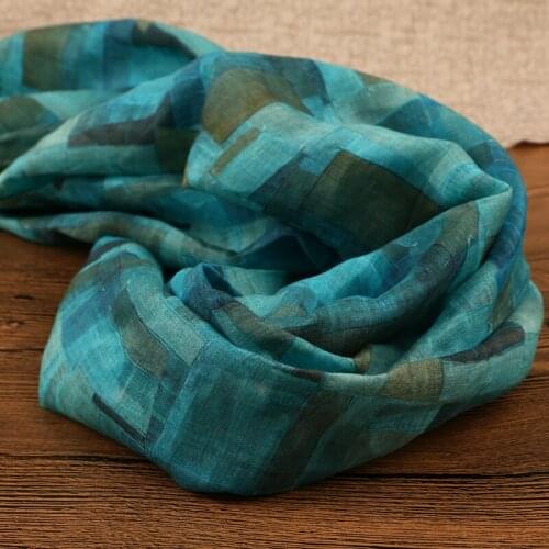 High grade Blue dye ramie printed cotton fabric Wedding Dress Tulle Skirt Material fabrics for patchwork kumas telas por metros