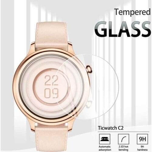 Tic watch C2 2.5D Tempered Glass Screen Protector For Ticwatch C2 Smart Watch Explosion-proof Anti-Scratch Transparent Film