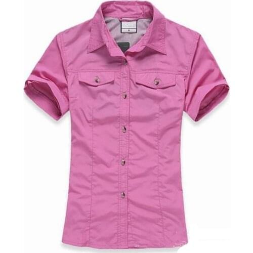 Wholesale women outdoor sports quick dry shirt removable short long sleeve t-shirt for camping hiking fishing climbing clothes