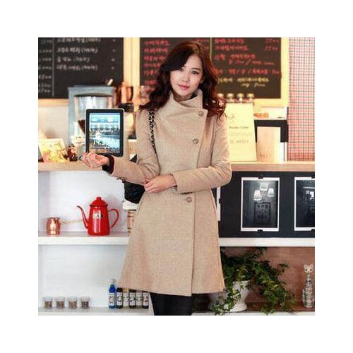 2021 Hot Women Warm Long Sleeve Jacket Wool Blend Trench Coat Slim Outwear Overcoats Unique Versatile Individual Leisure