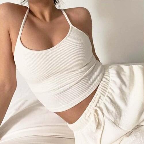 Womens Underwear Crop Tops Sexy Summer Backless Clubwear Vest Bra Casual shirt Bandeau Solid y2k Female U Neck Tank Bras Tanks