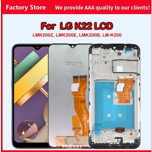 6.2'' AAA Quality IPS LCD For LG K22 LMK200Z LMK200E LMK200B LM-K200 Display Screen LCD Display Assembly with frame
