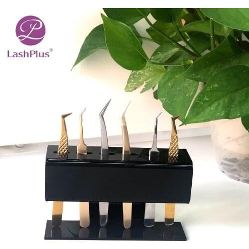 1 Set Acrylic Holder Durable Convenient Tweezers Professional Lashes Tweezers