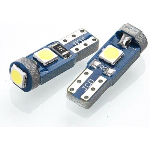 10Pcs T5 Led Bulb Car Interior Warming Indicator Wedge Auto Instrument Lamp 12V