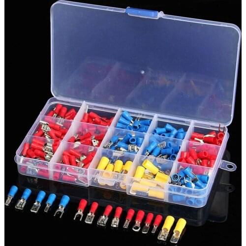 280pcs Assorted Crimp Spade Terminal Insulated Electrical Wire Connector Kit Set
