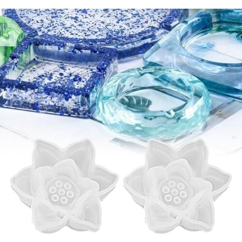3D Lotus Soap Mold DIY Cake Decoration Tool Cake Mold Manual Handmade Candle Mould Gypsum Plaster Mould
