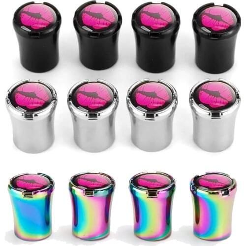 4 pcs Top Grade Car Tire Valve Stem Caps Tyre Air Dust Caps Truck Bicycle Wheel Auto Valve Cap Red Lips Styling Car Accessories