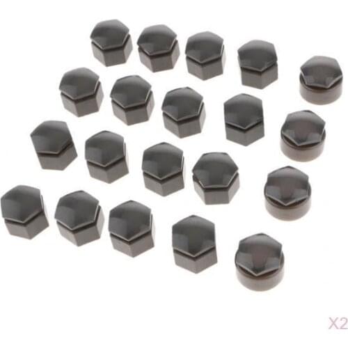 40Sets 22MM Wheel Nut Covers Lug Nut Center Covers Hub Screw Protector Gray