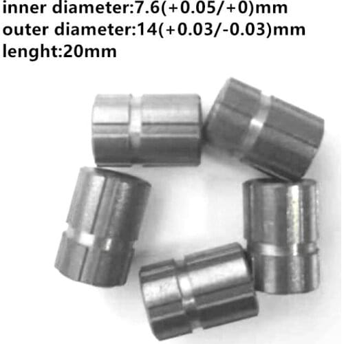5pcs/lot Powder Metallurgy Iron Base Inner Diameter 7.6mm Outer Diameter 14mm Lenght 20mm Bearing Shaft Sleeve