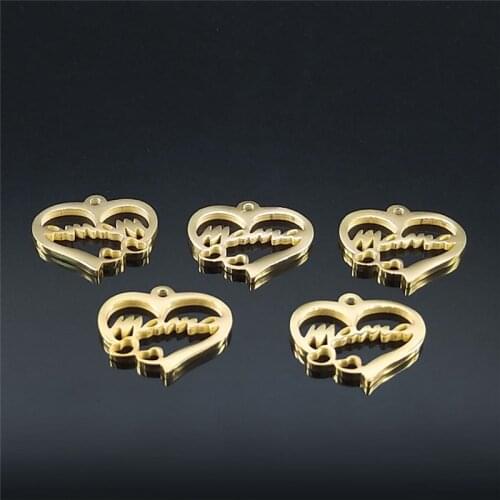 5PCS Pendants Diy Jewellery Stainless Steel Wholesale Earring/Bracelet/Pendant Jewellery colgante acero inoxidable mujer NXS05