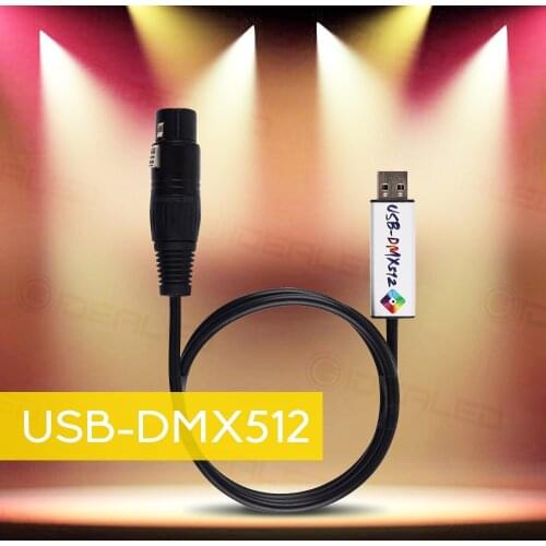 USB to DMX Interface Adapter PC connected to stage lighting DMX512 USB Used to connect and control dj lights shaking head