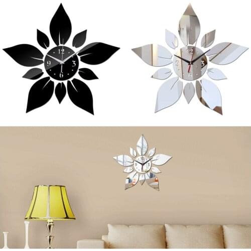 DIY Acrylic Mirror Wall Clock Stickers Modern Decoration Living Room Gift Home Furniture Watches Sticker Quartz Needle Horloge