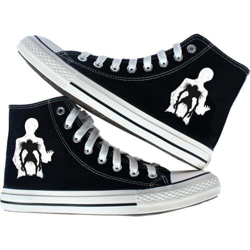 High-Q Unisex Anime Death Note L Shoes Yagami Light Killer Casual Canvas shoe plimsolls Death Note Student rope soled shoes
