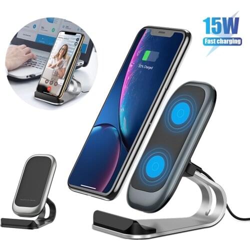 15W Wireless Charger For Samsung S10 S9 S8 Note 9 Fast Wireless Charging Dock For iPhone XS MAX XR X 8 Plus Wireless Charger
