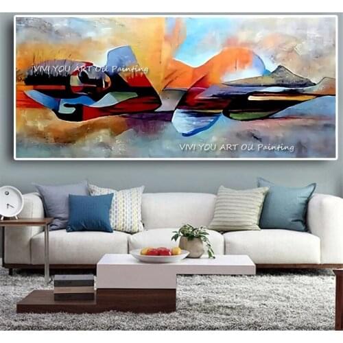 Big Best Lord Buddha Abstract Oil Painting Buddha Canvas Religious Handpainted Wall Art Pictures For Living Room