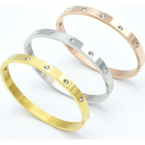 Stainless Steel Bracelet Jewelry Ten Rose Gold Buckle Bracelet Ladies Bracelet Couple Bracelet Christmas Jewelry